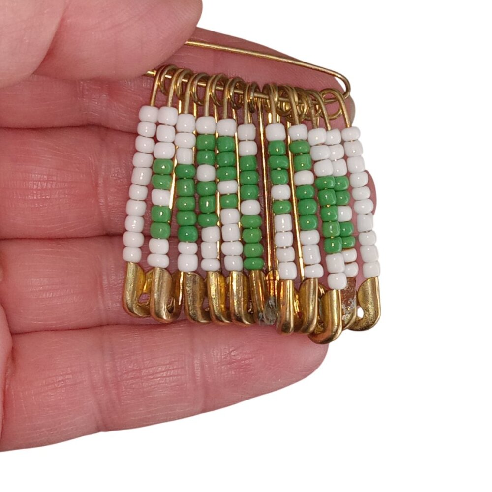 Vintage Beaded Clover Pins